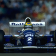 A photo of Ayrton Senna driving his Williams at Imola.